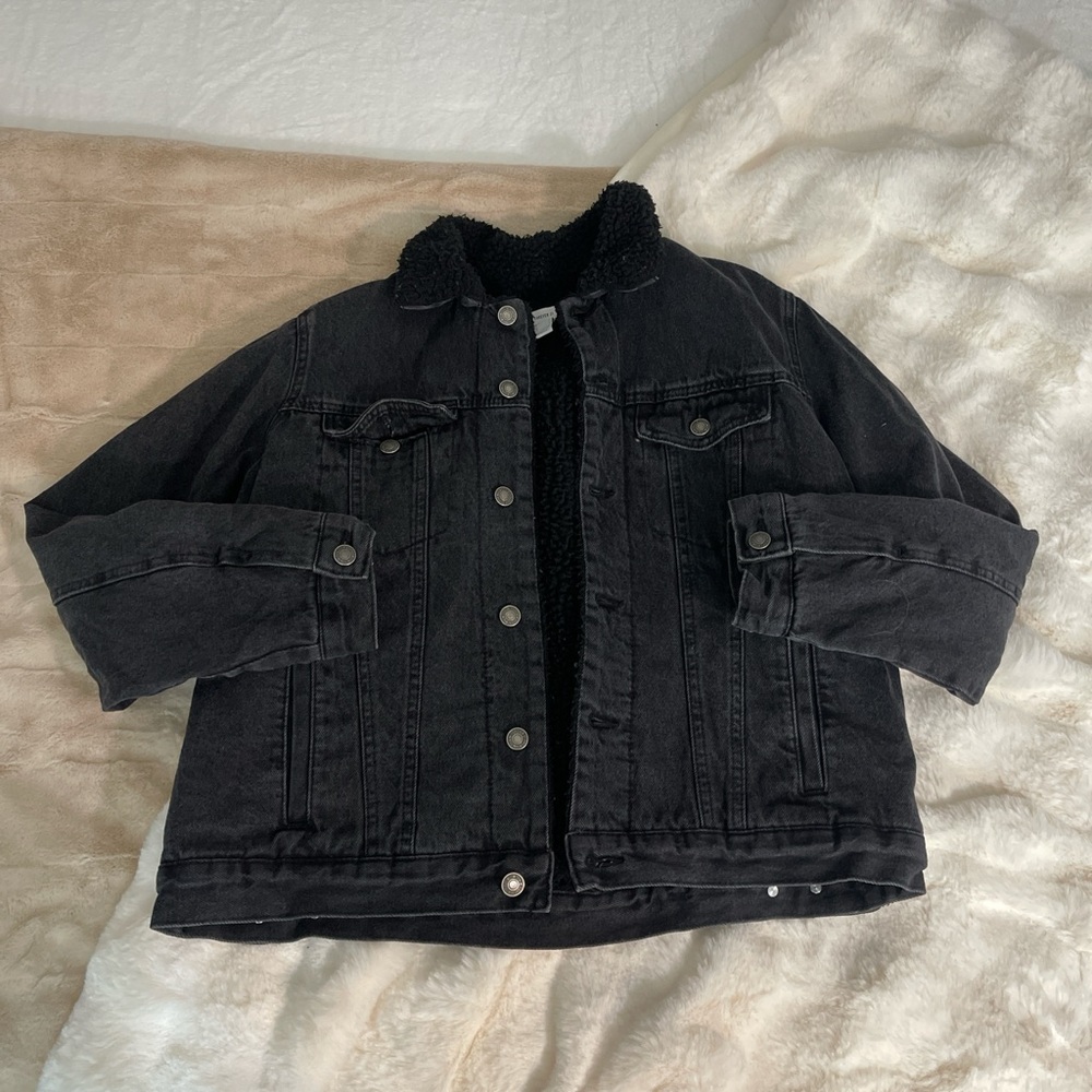 Black denim jacket